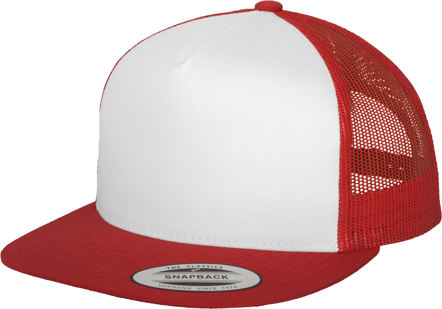 Flexfit Yupoong Classic Trucker Cap 6006W White Front Panel Mesh Back