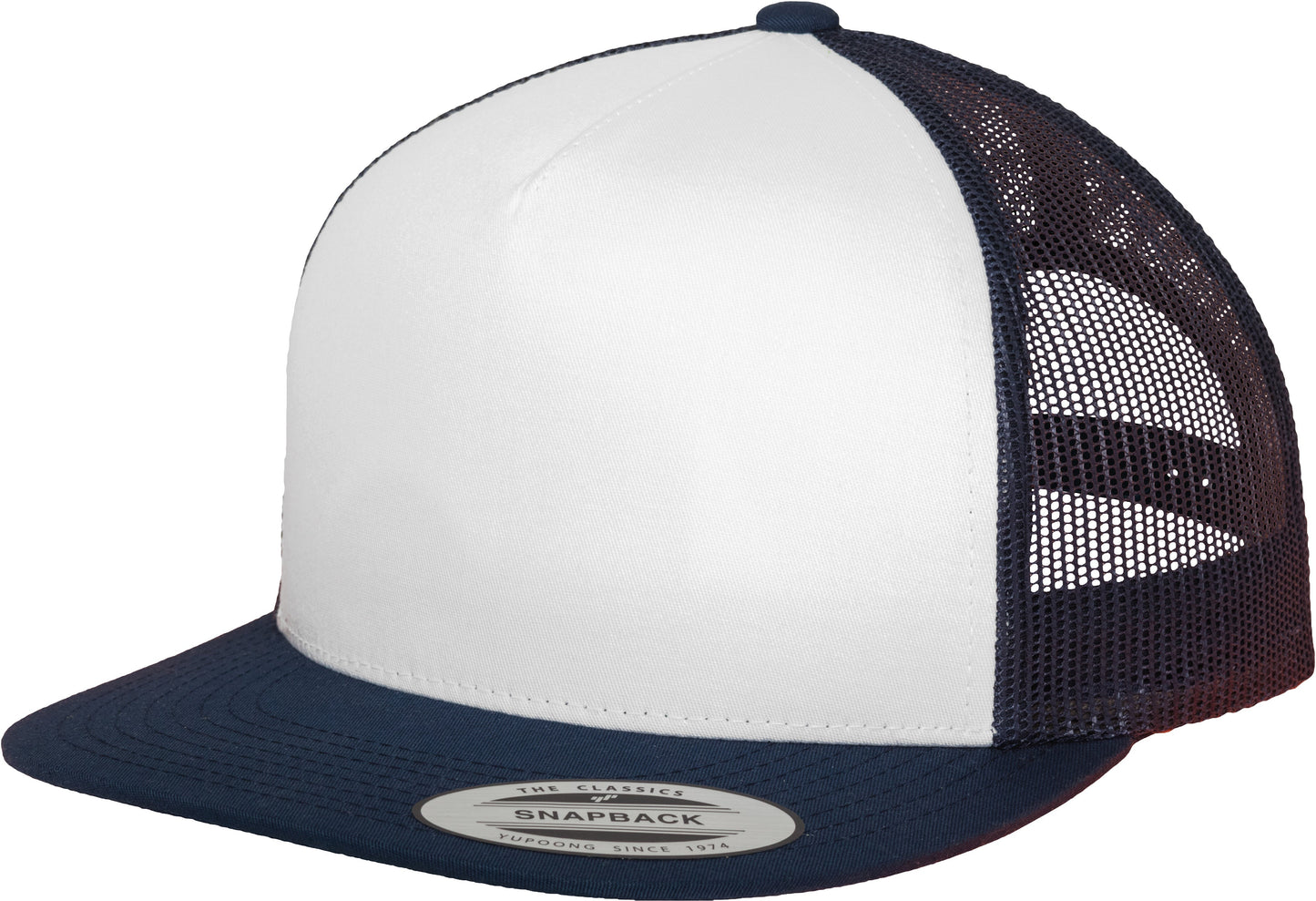 Flexfit Yupoong Classic Trucker Cap 6006W White Front Panel Mesh Back