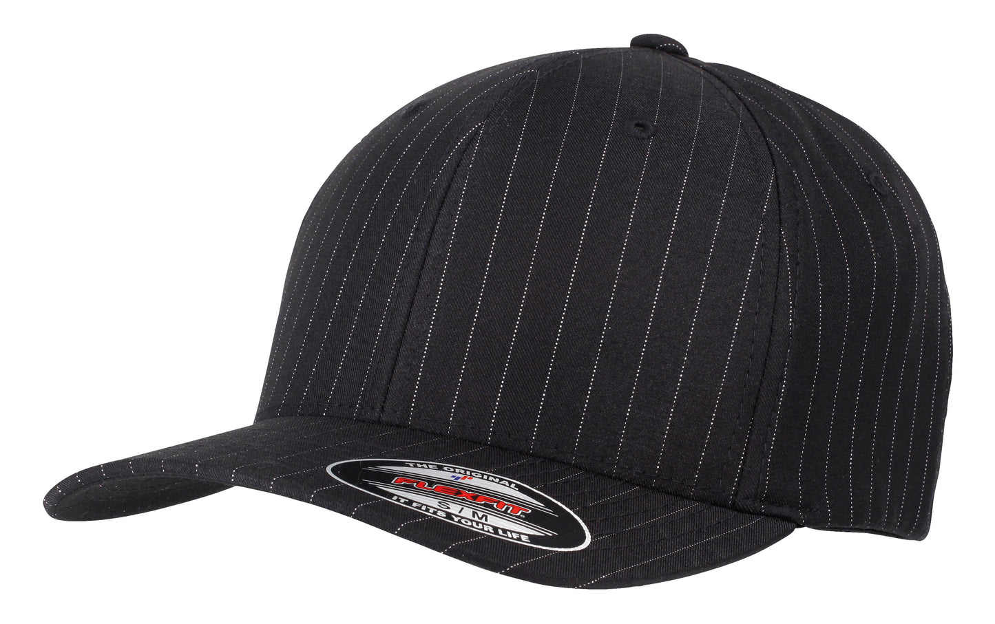 Flexfit By Yupoong Pinstripe Snapback Cap 6195P Mid-Profile Athletic Style