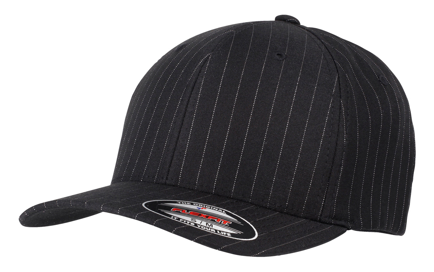 Flexfit By Yupoong Pinstripe Snapback Cap 6195P Mid-Profile Athletic Style