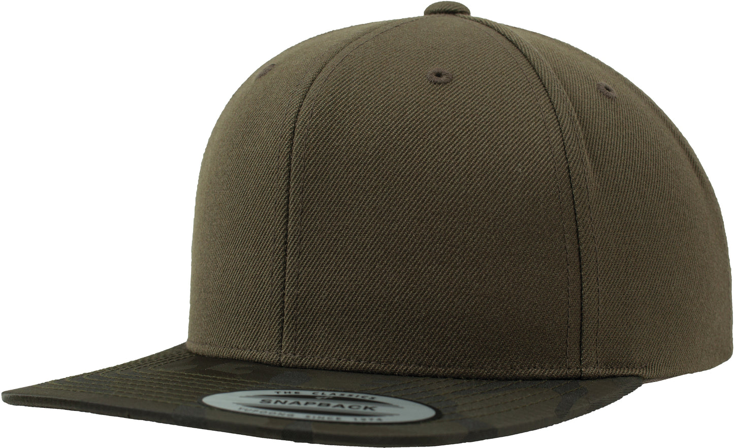 Flexfit Yupoong Camo Visor Snapback Cap 6089Cv Wool-Blend Adjustable Hat