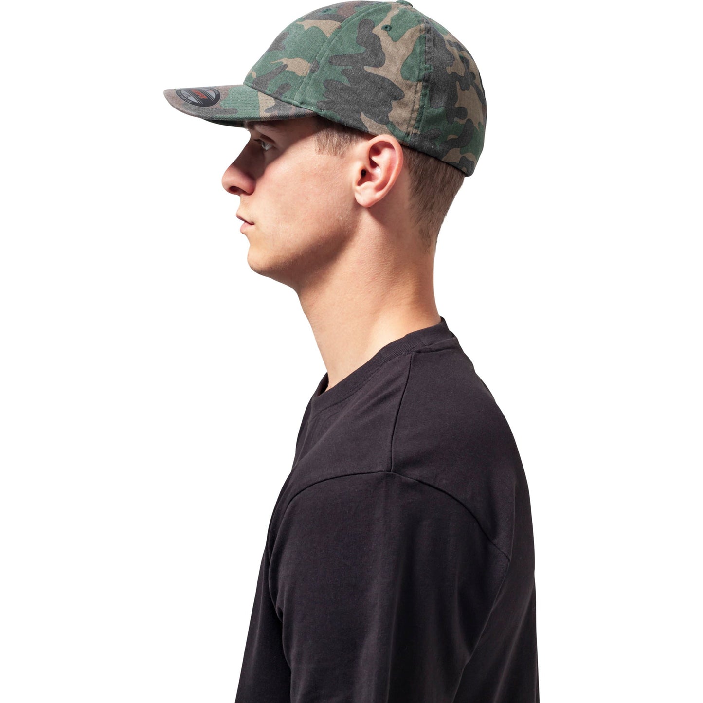 Flexfit Yupoong Garment Washed Camo Snapback Cap Soft Buckram S/M L/XL
