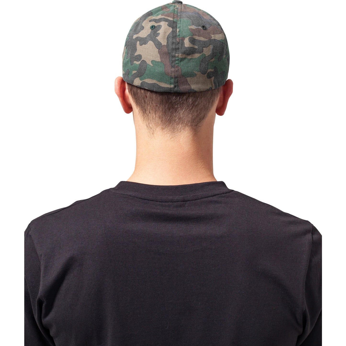 Flexfit Yupoong Garment Washed Camo Snapback Cap Soft Buckram S/M L/XL