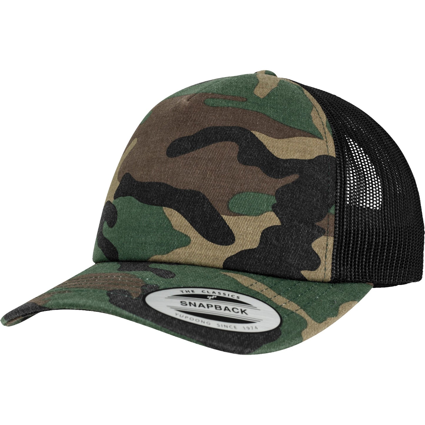 Flexfit Yupoong Camo Trucker Cap 6606C Classic Mesh Snapback Adjustable