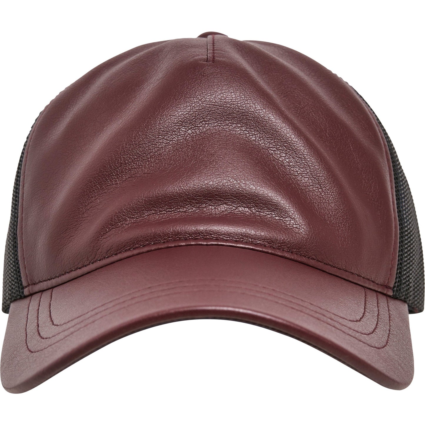 Flexfit Yupoong Leather Trucker Cap Soft Leather Look Mesh Back Adjustable