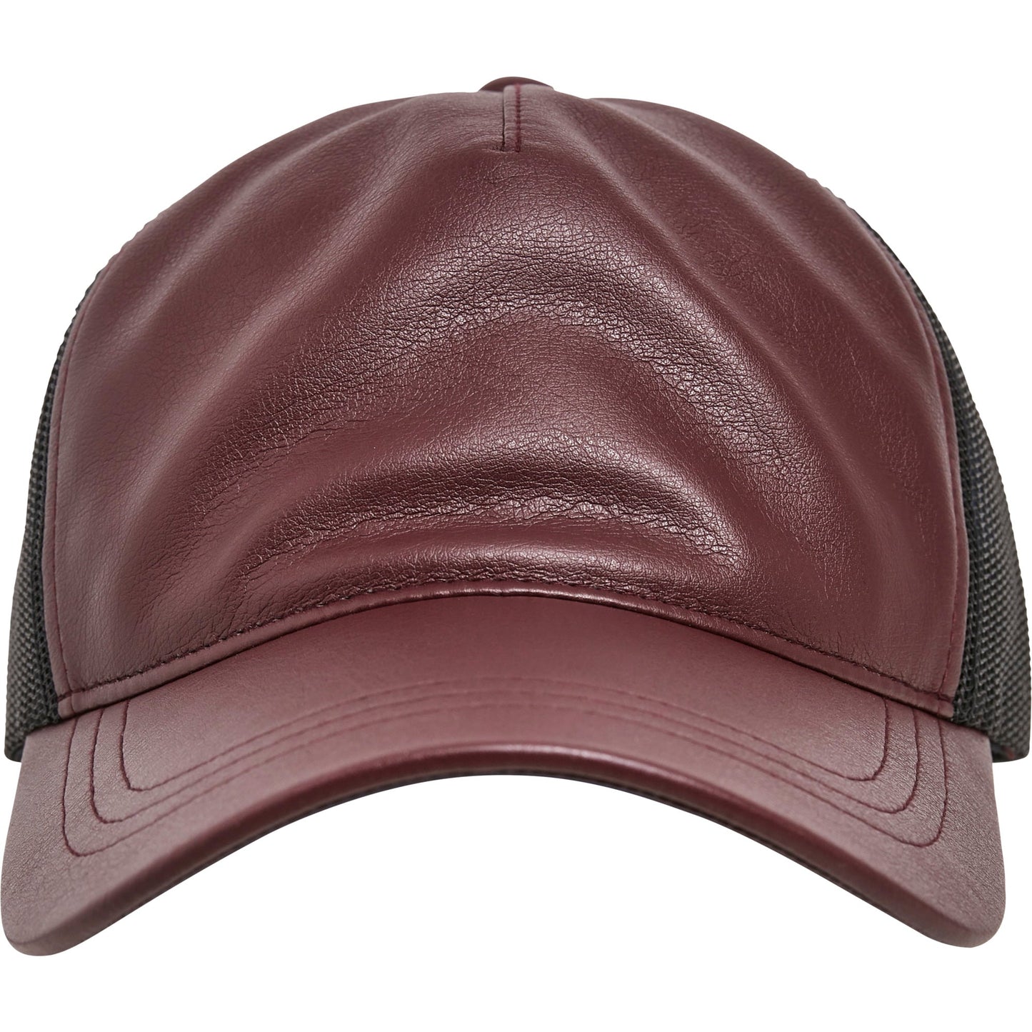 Flexfit Yupoong Leather Trucker Cap Soft Leather Look Mesh Back Adjustable