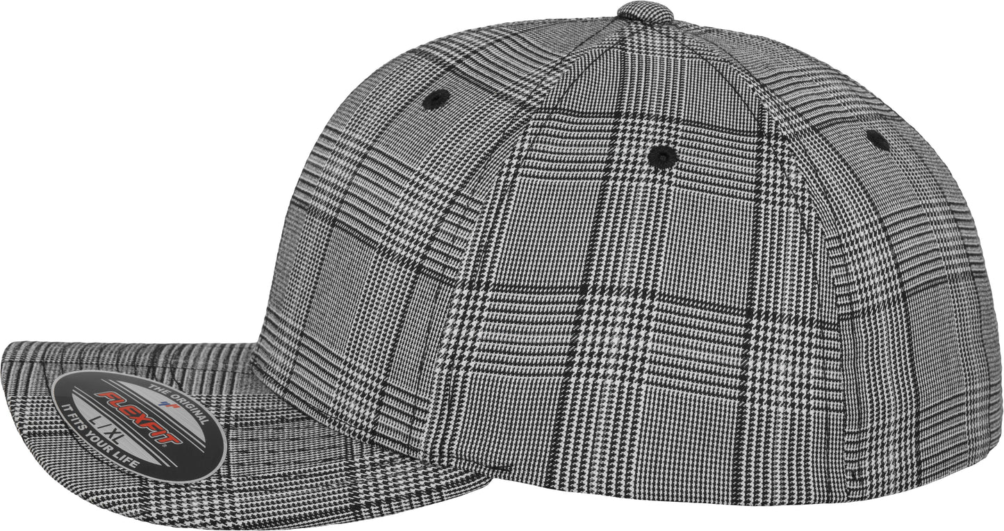 Flexfit Glen Check Cap by Yupoong Two Faces Casual Style S/M L/XL