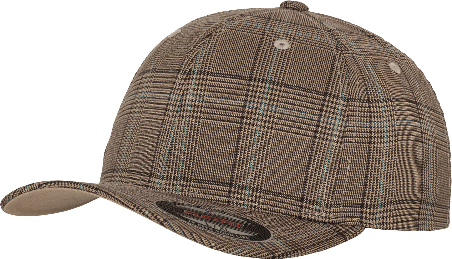 Flexfit Glen Check Cap by Yupoong Two Faces Casual Style S/M L/XL