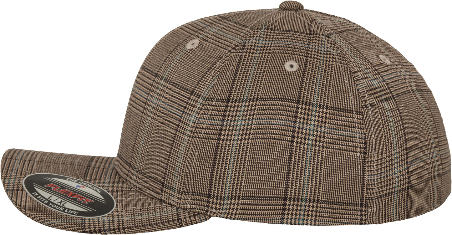Flexfit Glen Check Cap by Yupoong Two Faces Casual Style S/M L/XL