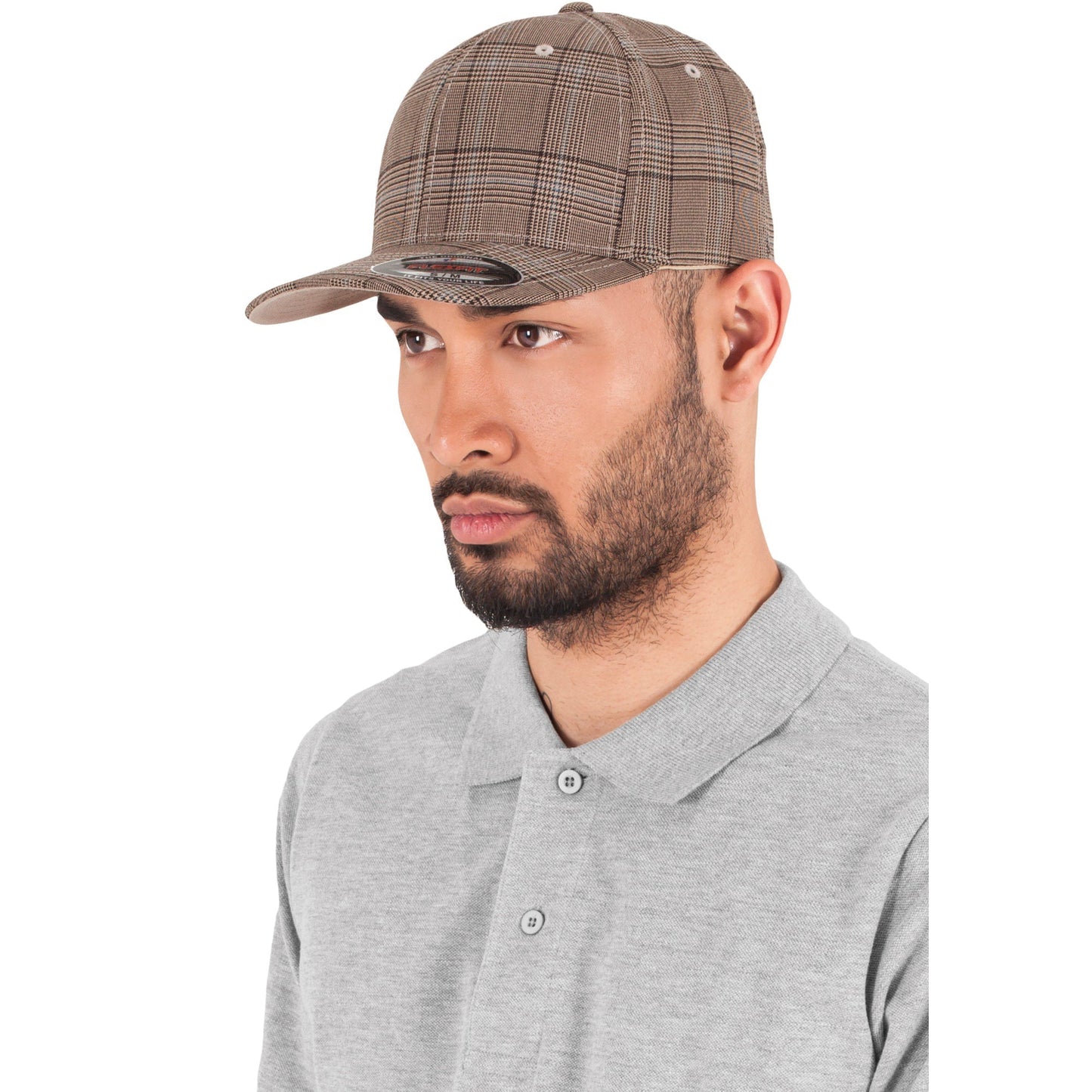 Flexfit Glen Check Cap by Yupoong Two Faces Casual Style S/M L/XL