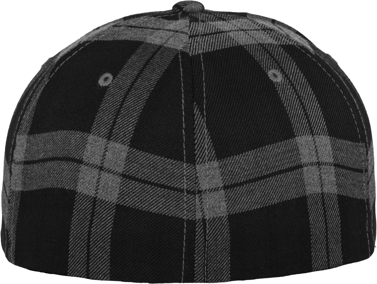 Flexfit By Yupoong Tartan Plaid Cap Hard Buckram Silver Undervisor S/M L/XL