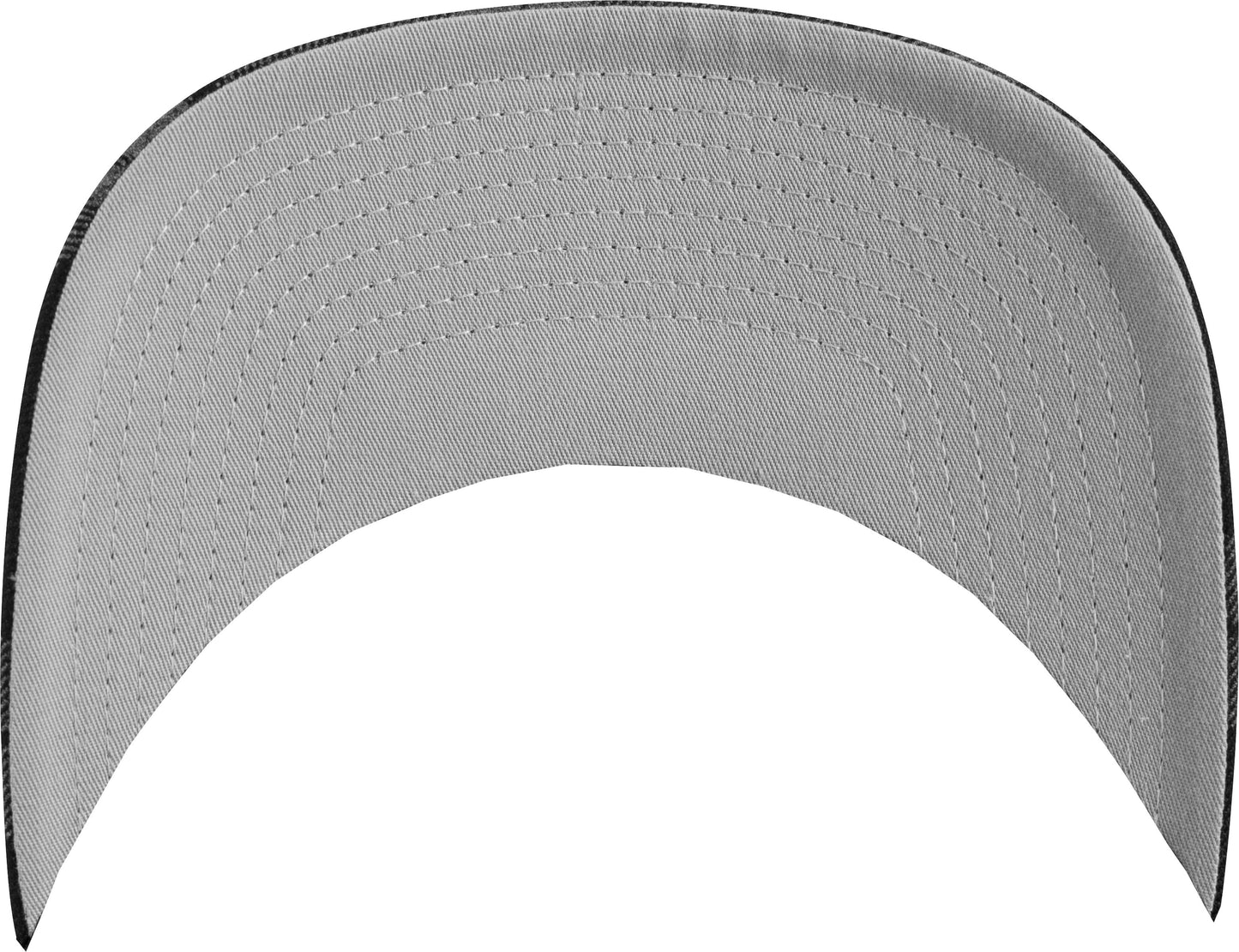 Flexfit By Yupoong Tartan Plaid Cap Hard Buckram Silver Undervisor S/M L/XL