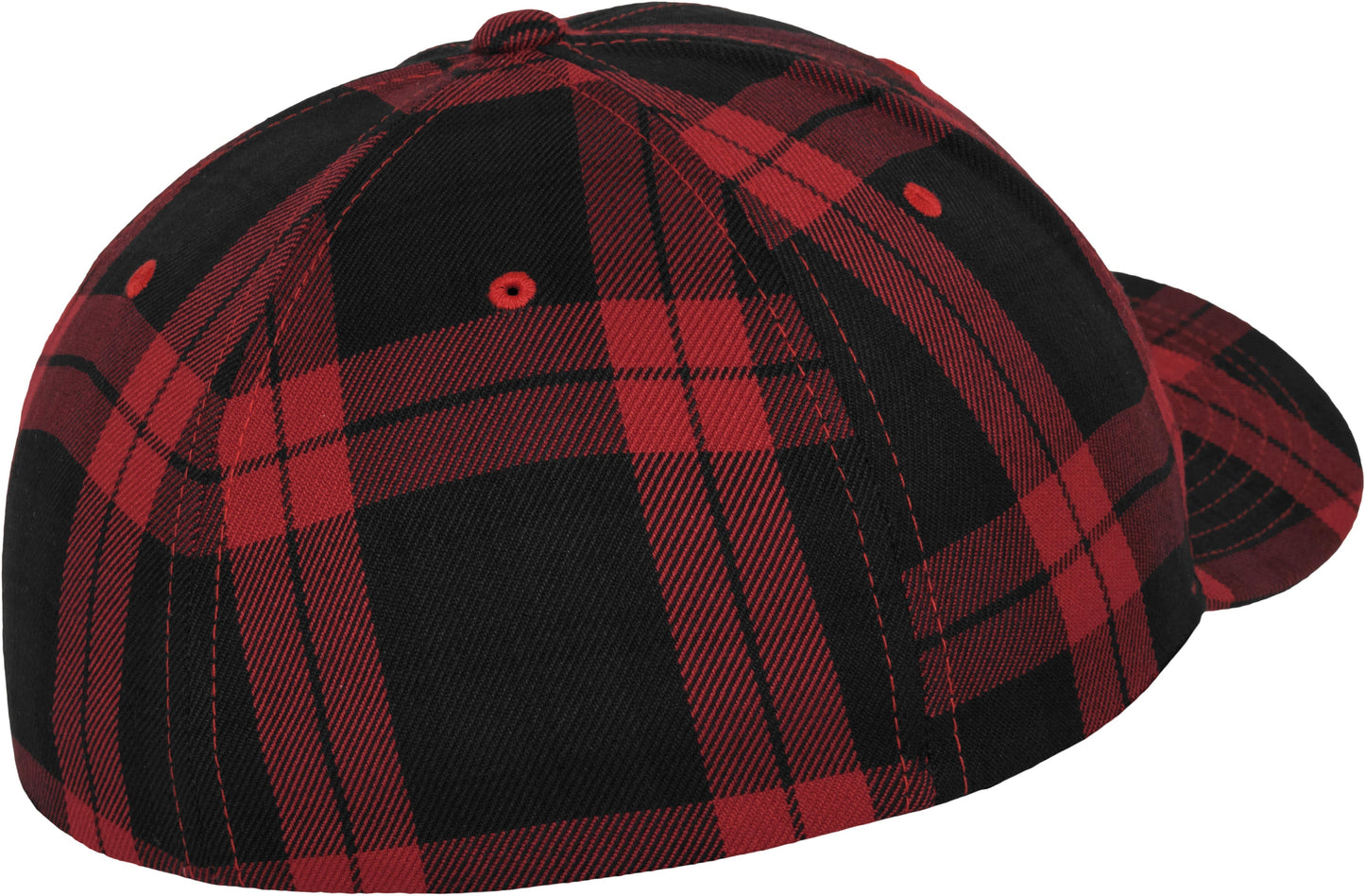 Flexfit By Yupoong Tartan Plaid Cap Hard Buckram Silver Undervisor S/M L/XL