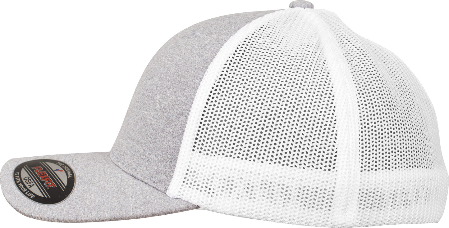 Flexfit By Yupoong Melange Mesh Cap 6311 Comfort Fit Black Undervisor
