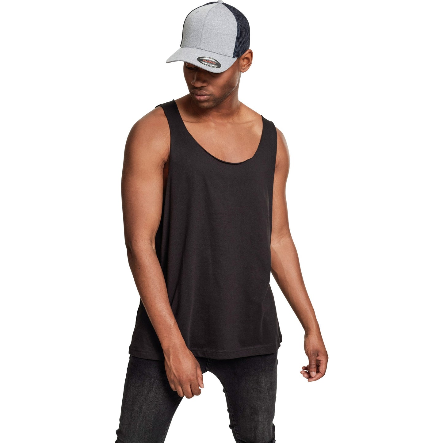 Flexfit By Yupoong Melange Mesh Cap 6311 Comfort Fit Black Undervisor