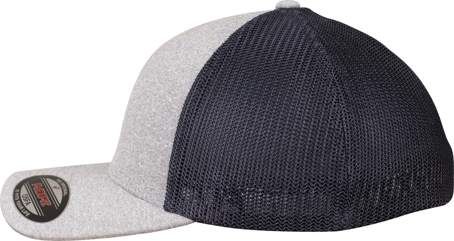 Flexfit By Yupoong Melange Mesh Cap 6311 Comfort Fit Black Undervisor