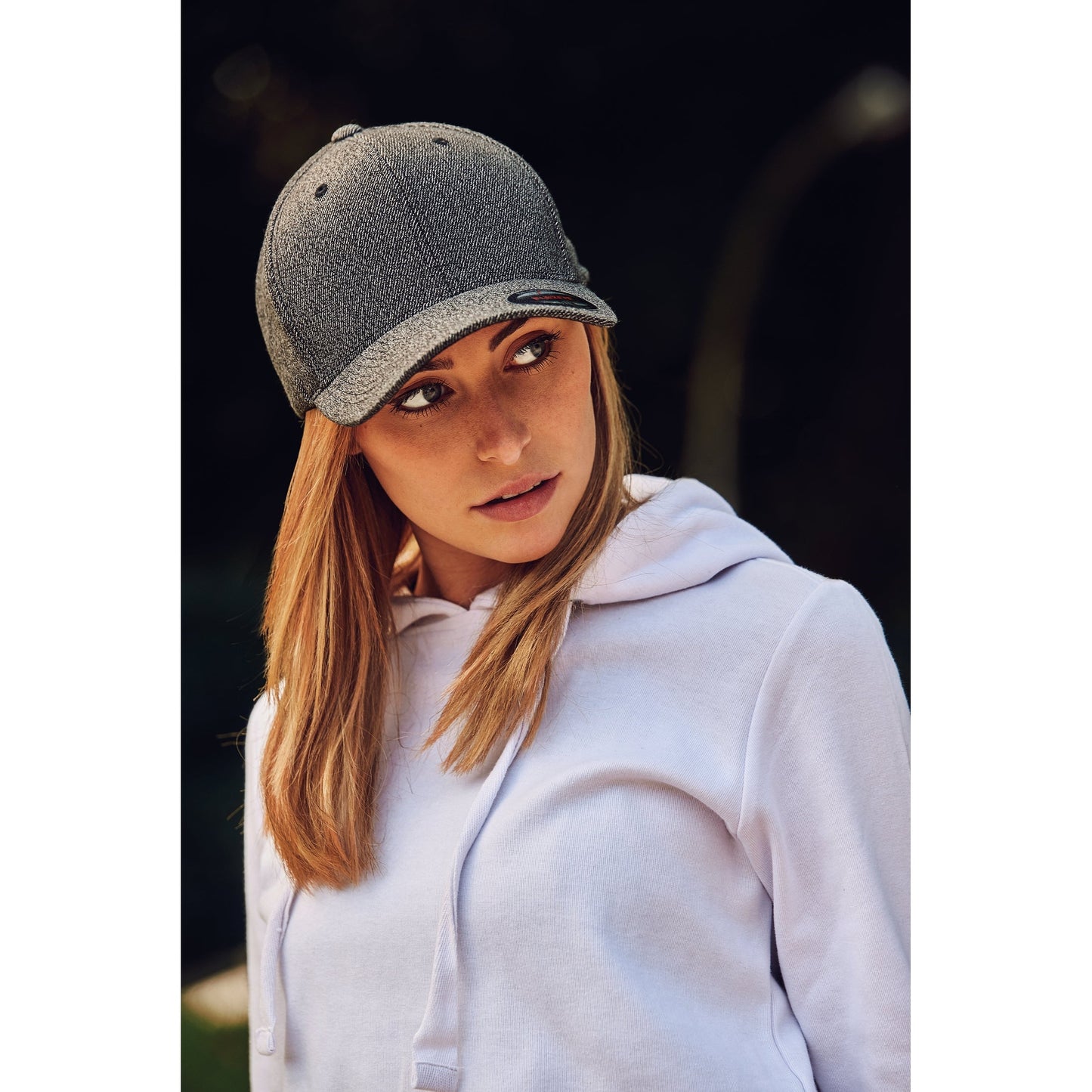 Flexfit Melange Cap by Yupoong Casual Woven Fabric Adjustable S/M L/XL