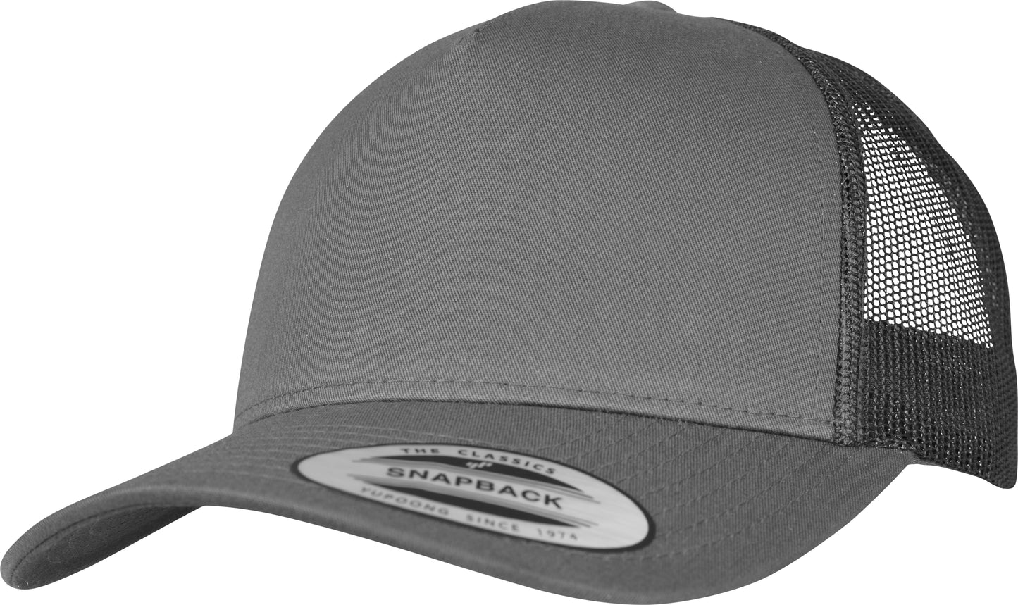 Flexfit Yupoong 5-Panel Retro Trucker Cap Sporty Mesh Back Cotton Twill