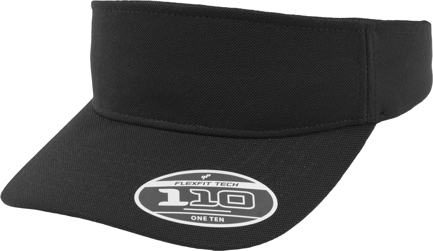 Flexfit By Yupoong 110 Adjustable Visor Cool Dry Fabric One Size Black
