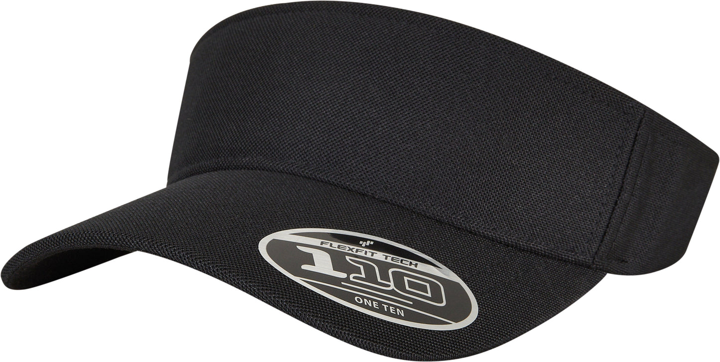 Flexfit By Yupoong 110 Adjustable Visor Cool Dry Fabric One Size Black