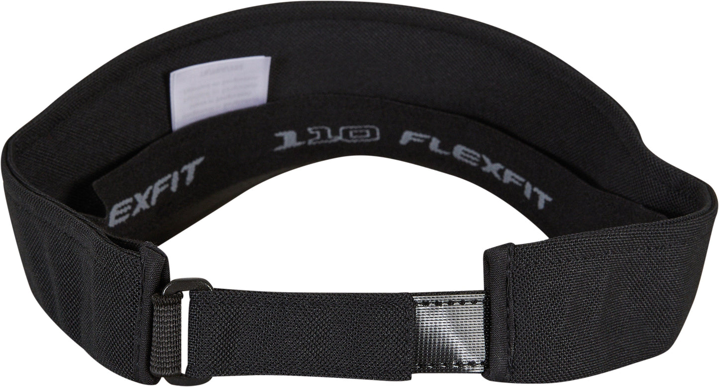 Flexfit By Yupoong 110 Adjustable Visor Cool Dry Fabric One Size Black