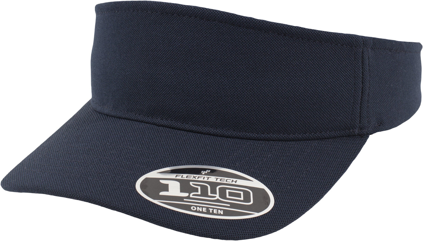 Flexfit By Yupoong 110 Adjustable Visor Cool Dry Fabric One Size Black