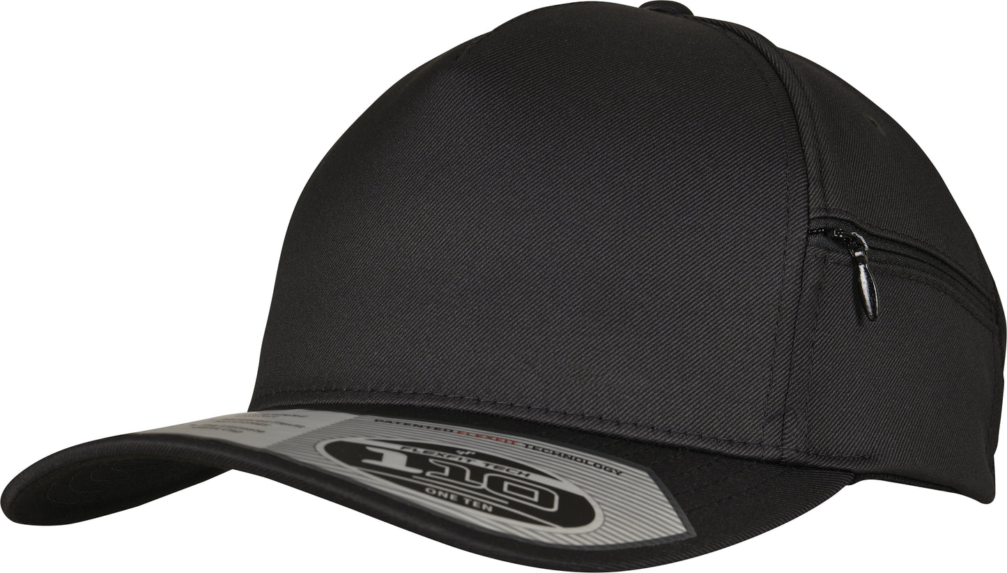 Flexfit By Yupoong 110 Pocket Cap with Zipper Side Closure and Pre-bent Visor