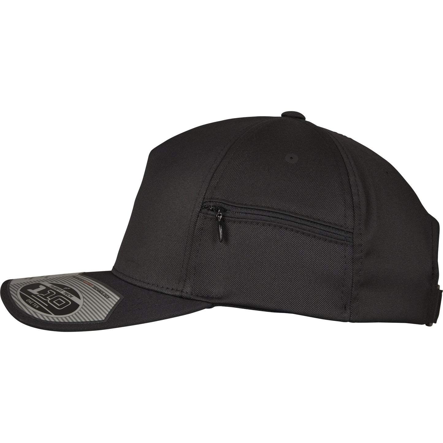 Flexfit By Yupoong 110 Pocket Cap with Zipper Side Closure and Pre-bent Visor