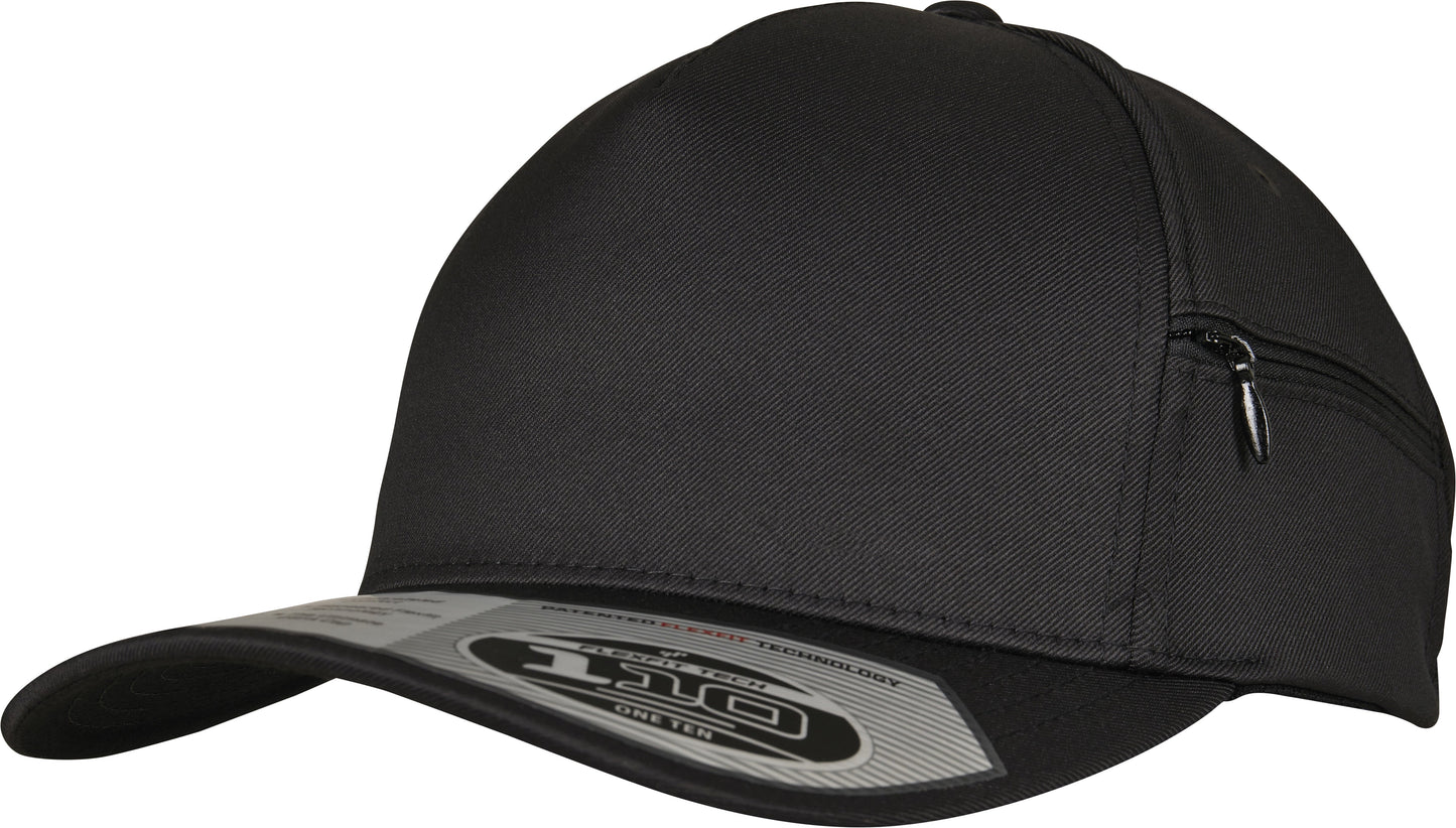 Flexfit By Yupoong 110 Pocket Cap with Zipper Side Closure and Pre-bent Visor