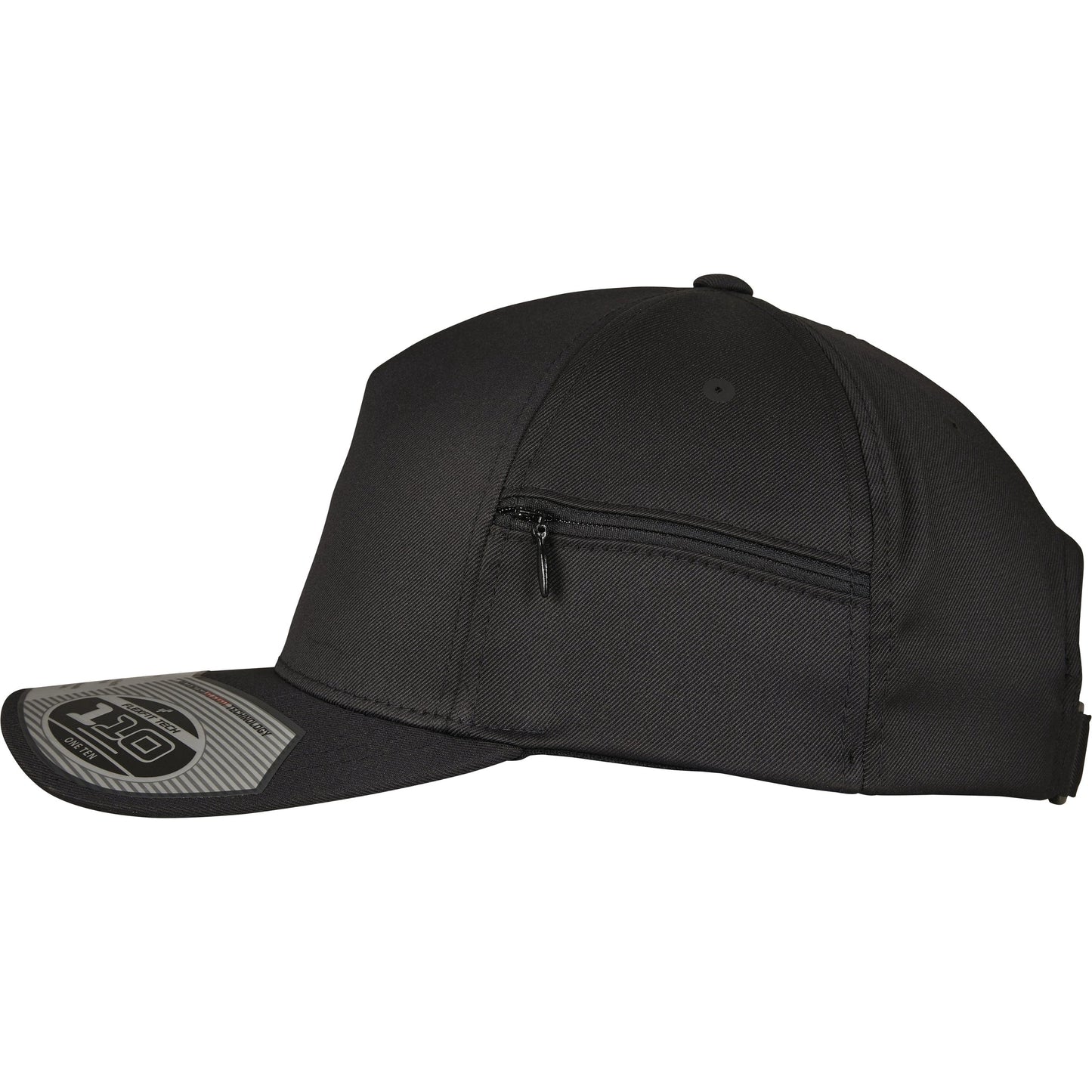 Flexfit By Yupoong 110 Pocket Cap with Zipper Side Closure and Pre-bent Visor