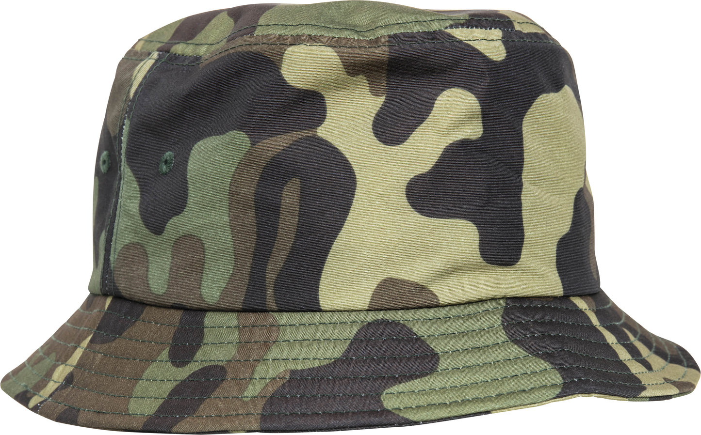 Flexfit Yupoong Camo Bucket Hat Green Camouflage One Size Outdoor Adventure