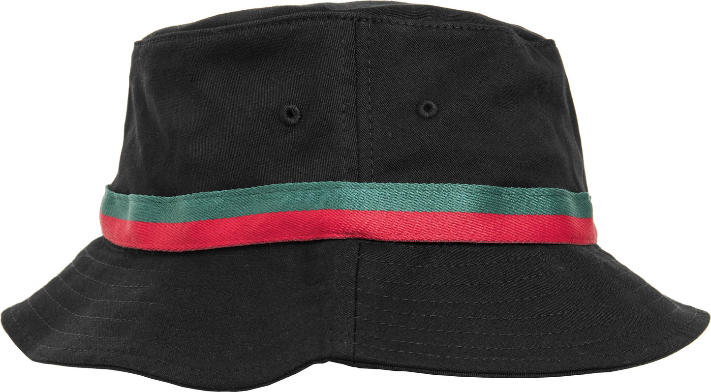 Flexfit Yupoong Stripe Bucket Hat 5003S Two-Tone Band Casual Fishing Style