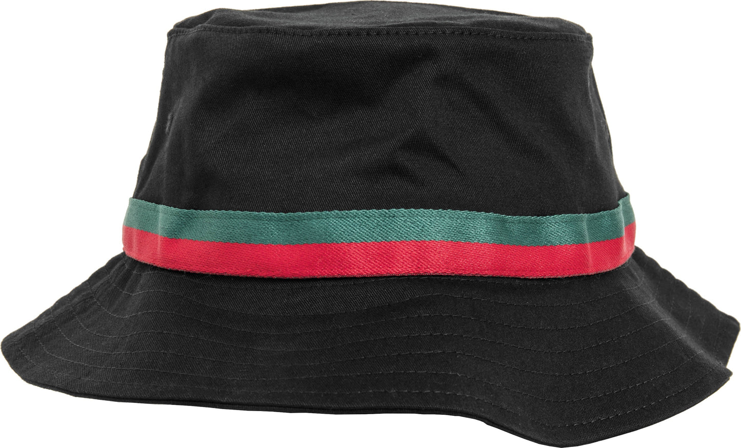 Flexfit Yupoong Stripe Bucket Hat 5003S Two-Tone Band Casual Fishing Style