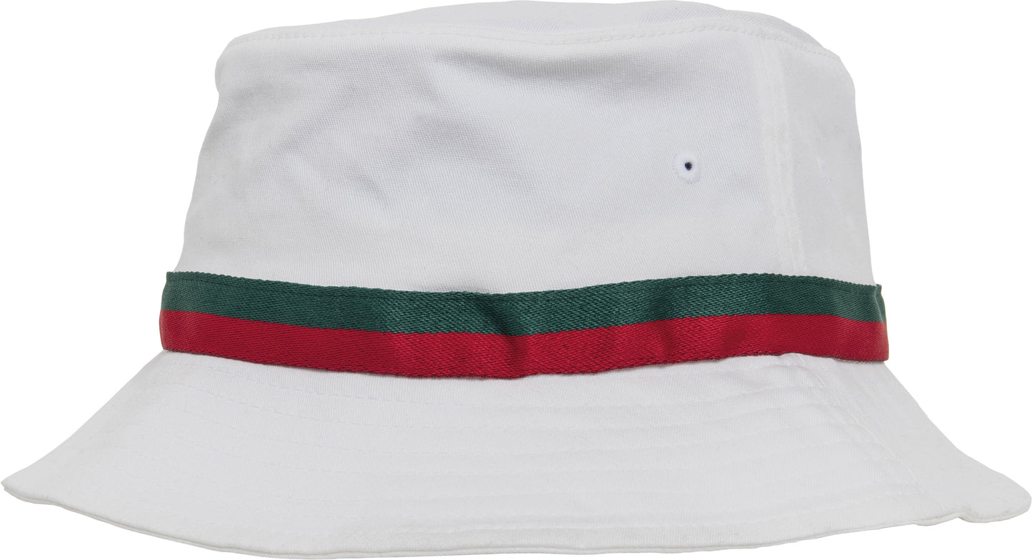 Flexfit Yupoong Stripe Bucket Hat 5003S Two-Tone Band Casual Fishing Style