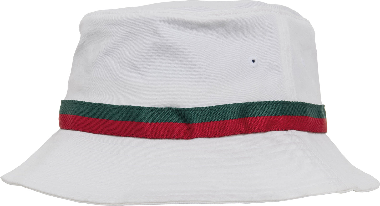 Flexfit Yupoong Stripe Bucket Hat 5003S Two-Tone Band Casual Fishing Style