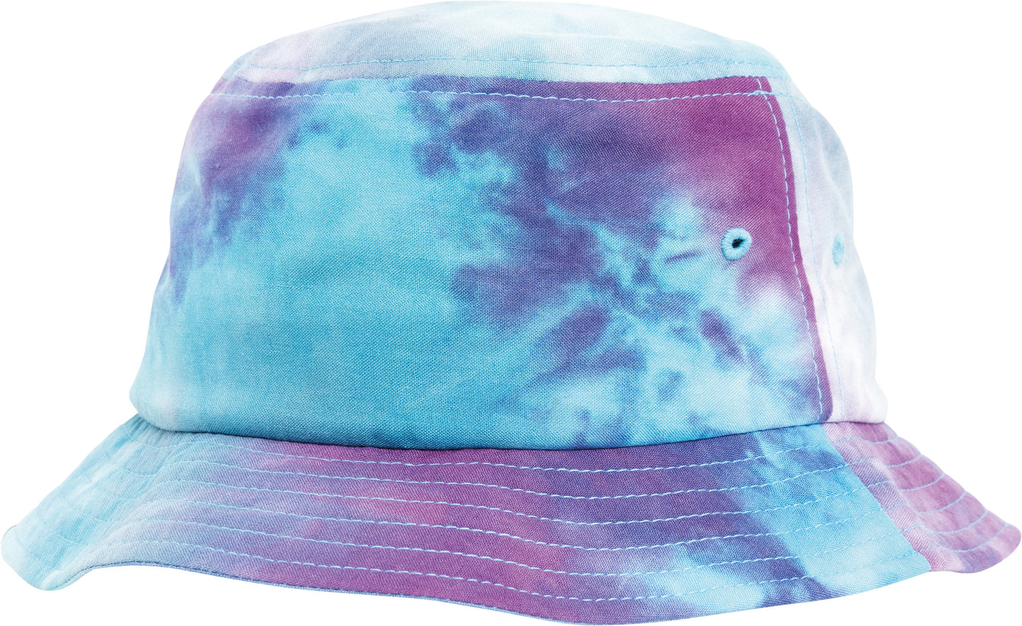 Flexfit Yupoong Festival Print Bucket Hat Purple Turquoise Dye One Size