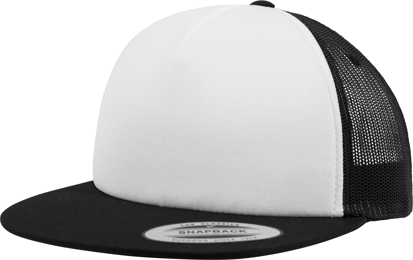 Flexfit Yupoong Foam Trucker Cap White Front 6005FW Screen Printing Ready