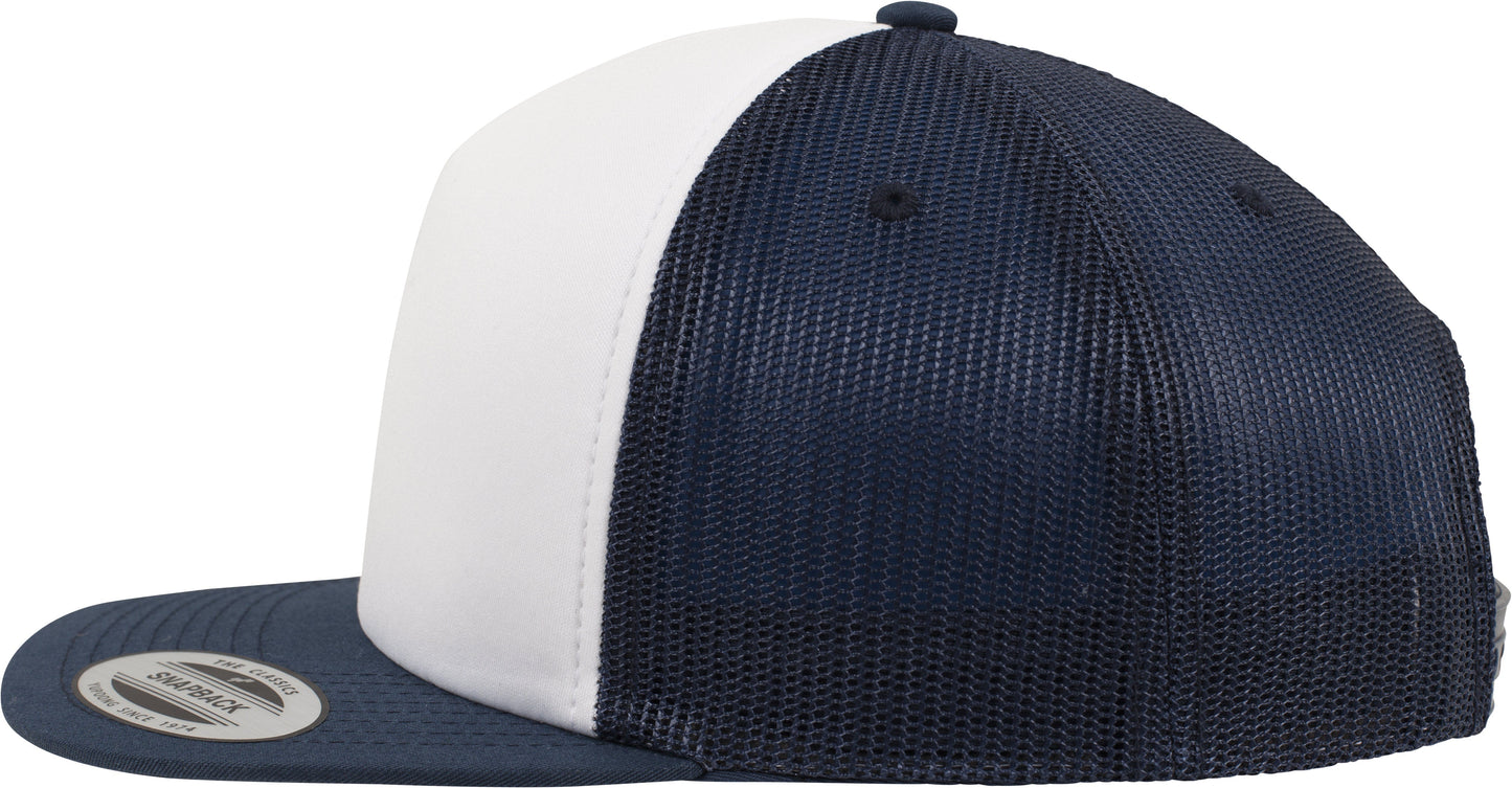 Flexfit Yupoong Foam Trucker Cap White Front 6005FW Screen Printing Ready