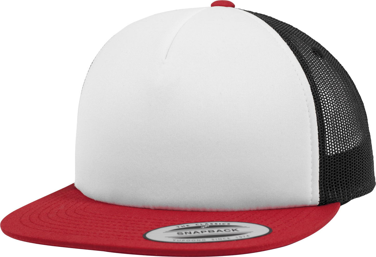Flexfit Yupoong Foam Trucker Cap White Front 6005FW Screen Printing Ready