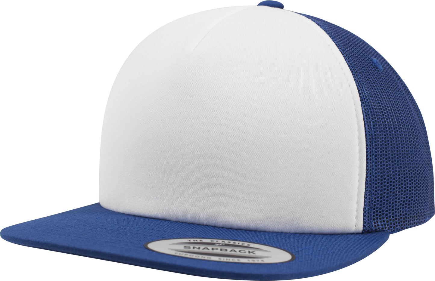 Flexfit Yupoong Foam Trucker Cap White Front 6005FW Screen Printing Ready