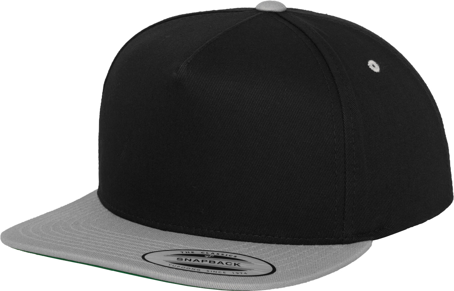 Flexfit Yupoong Classic 5-Panel Snapback Hat Green Undervisor Screenprint Ready