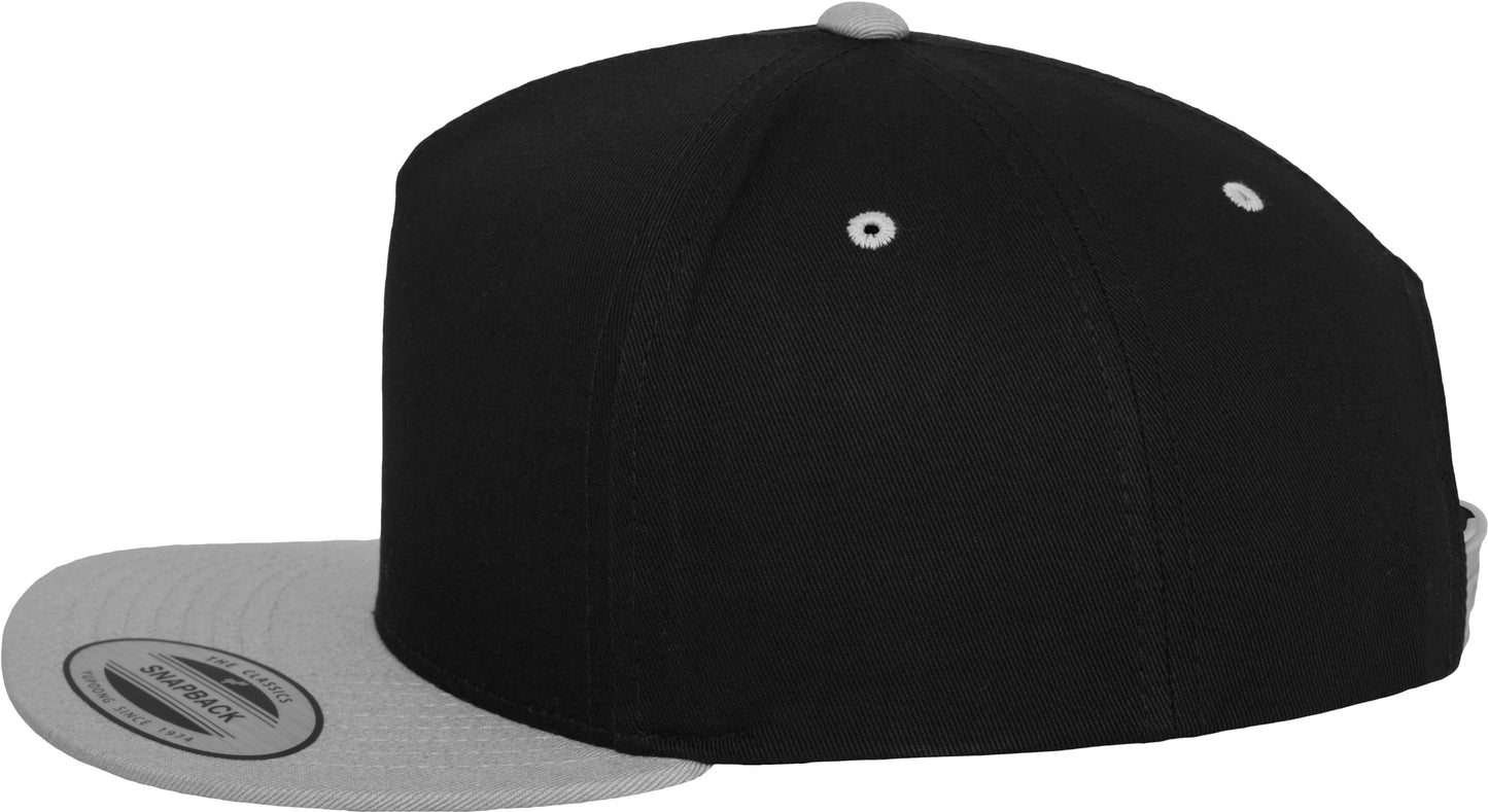 Flexfit Yupoong Classic 5-Panel Snapback Hat Green Undervisor Screenprint Ready