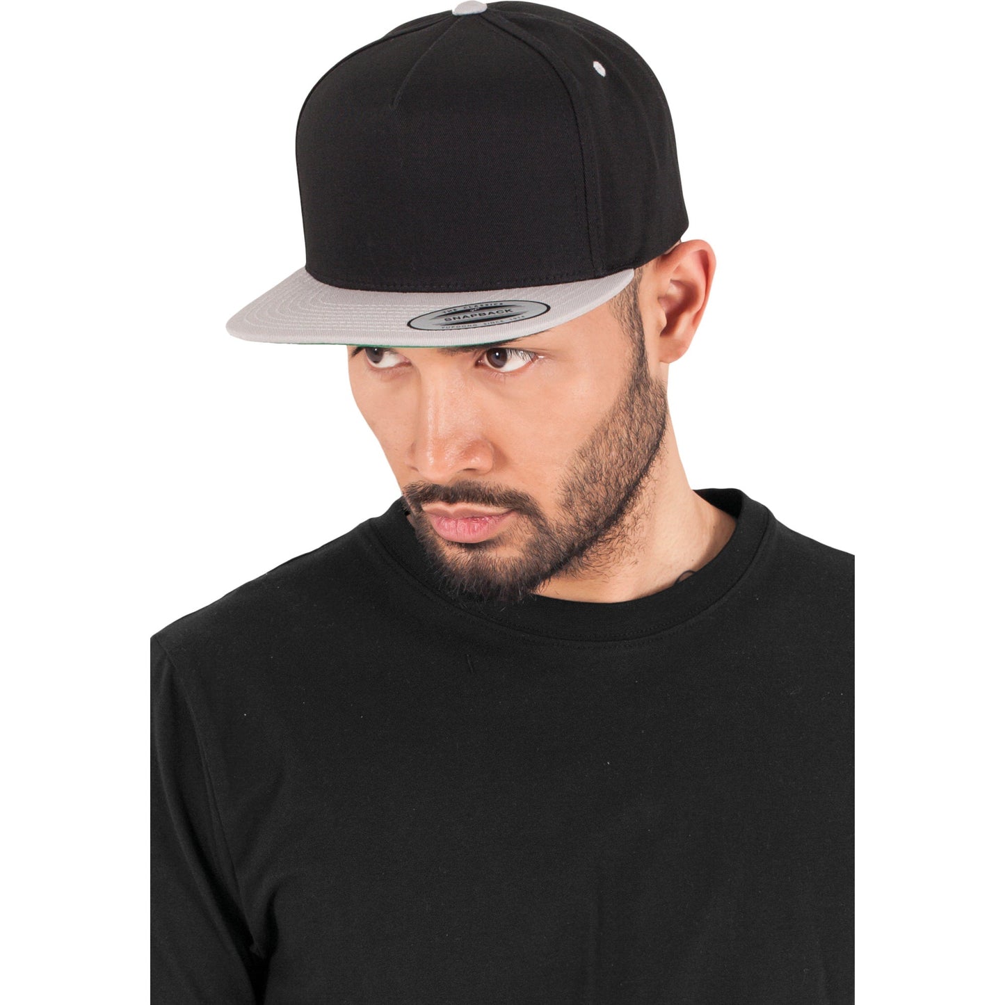 Flexfit Yupoong Classic 5-Panel Snapback Hat Green Undervisor Screenprint Ready