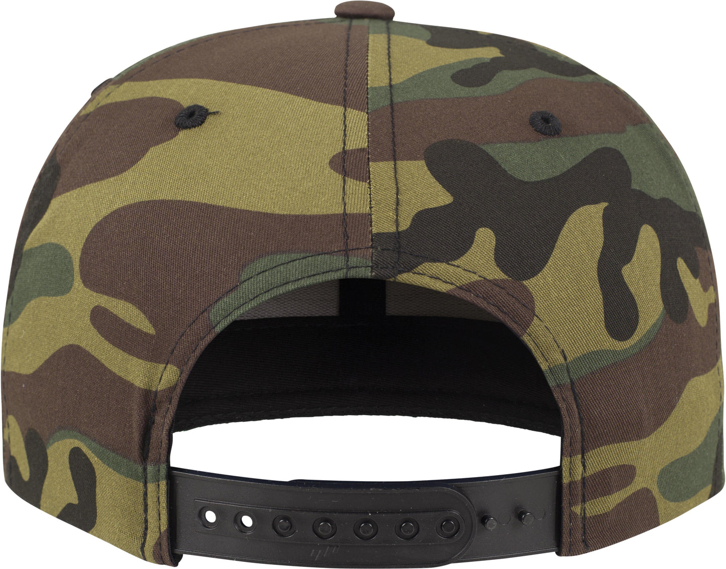 Flexfit Yupoong Camo Classic Snapback Hat Woodland Print Green Undervisor