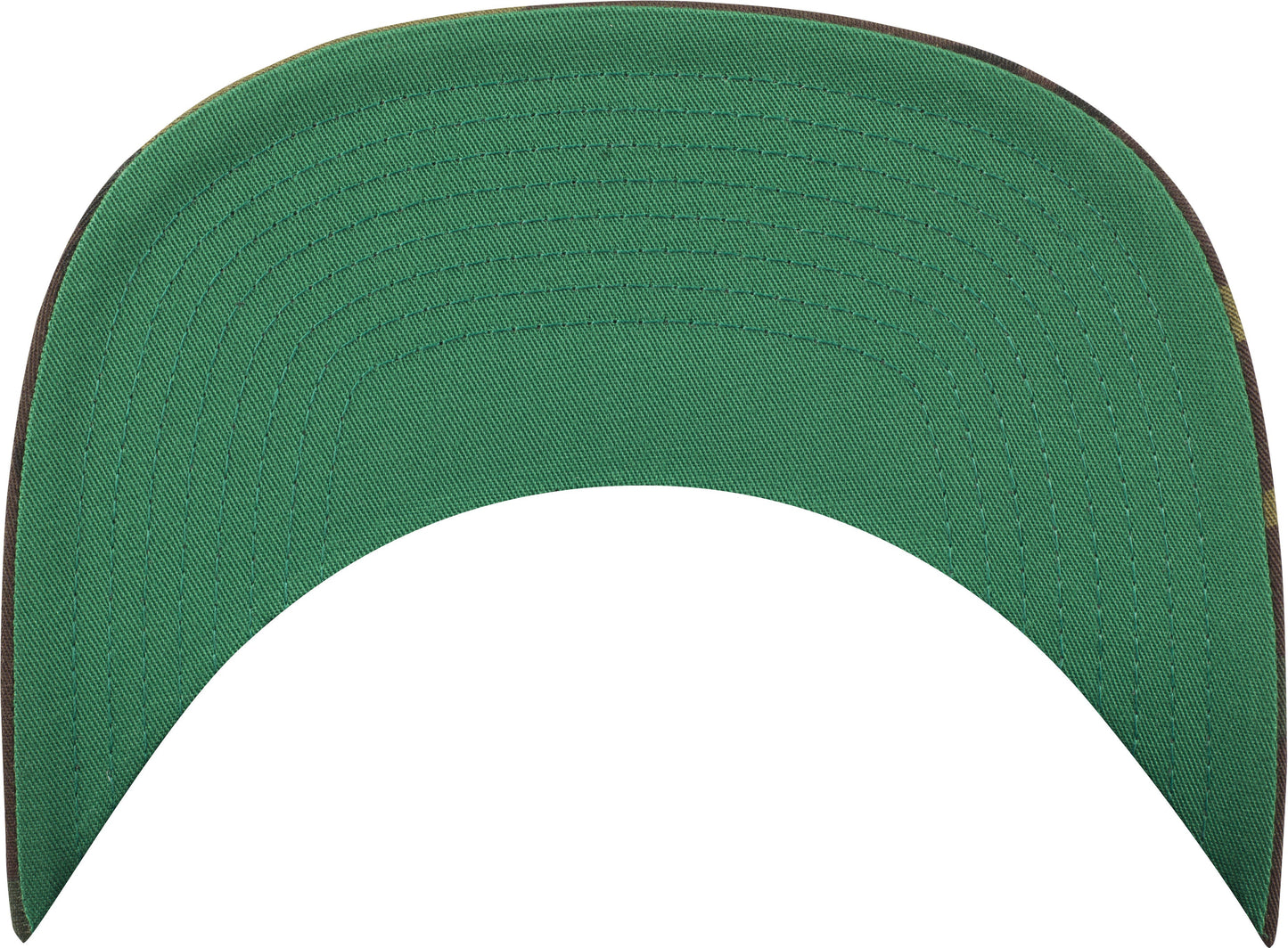 Flexfit Yupoong Camo Classic Snapback Hat Woodland Print Green Undervisor