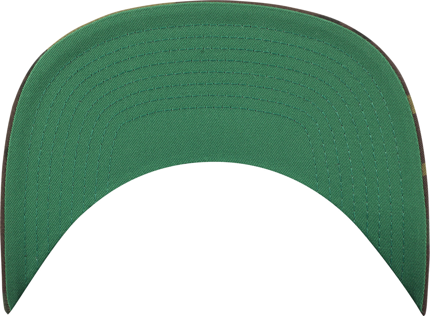Flexfit Yupoong Camo Classic Snapback Hat Woodland Print Green Undervisor