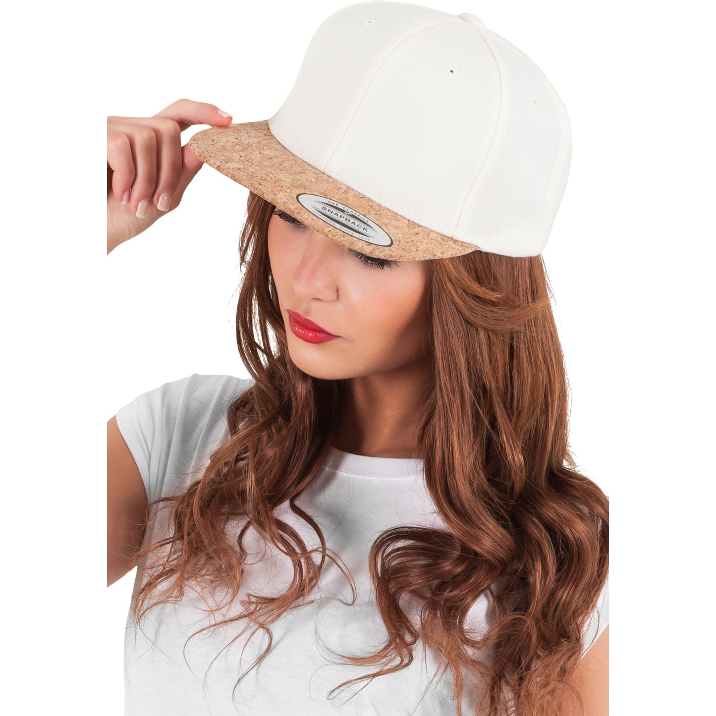 Flexfit Yupoong Cork Snapback Hat 6089Co Classic Shape Wool-Blend Visor