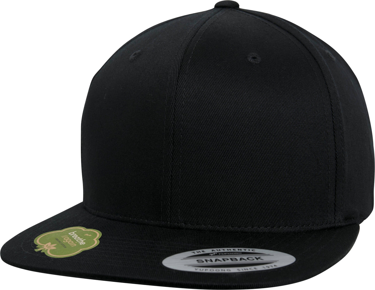 Flexfit Yupoong Organic Cotton Snapback Cap Adjustable Flat Visor 6089Oc