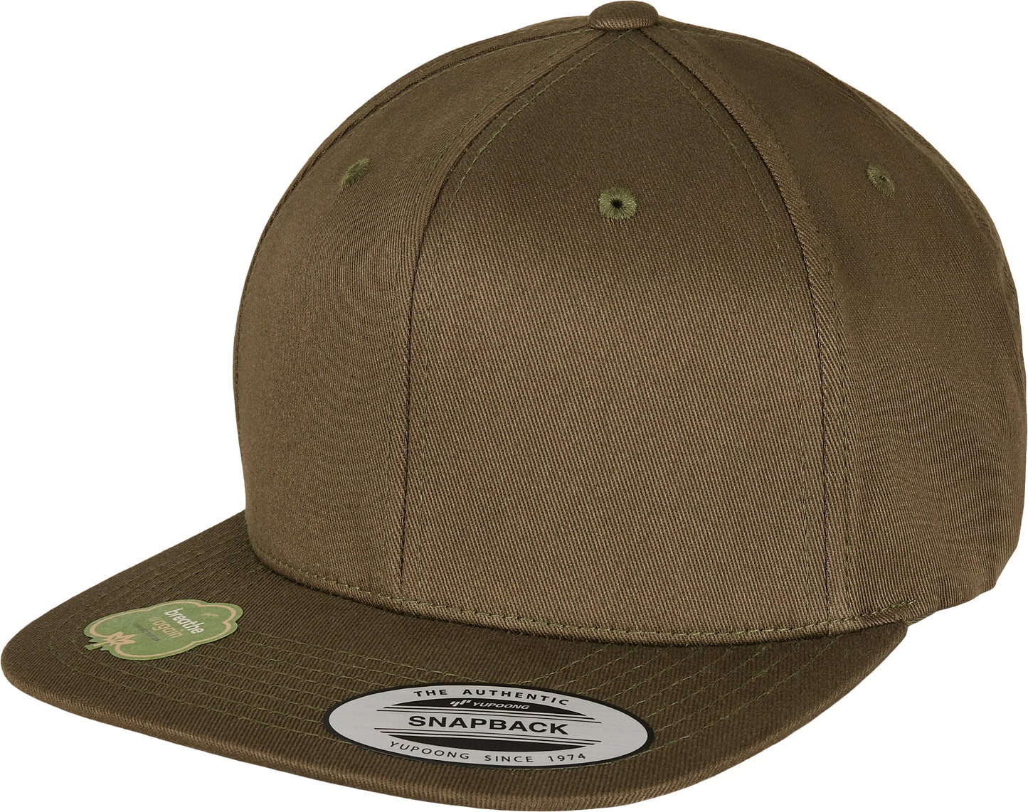Flexfit Yupoong Organic Cotton Snapback Cap Adjustable Flat Visor 6089Oc