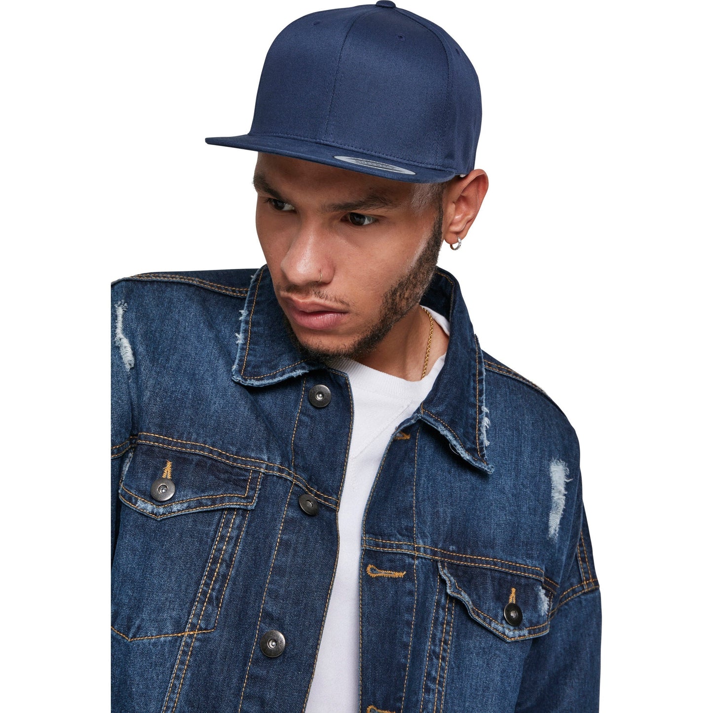 Flexfit Yupoong Organic Cotton Snapback Cap Adjustable Flat Visor 6089Oc